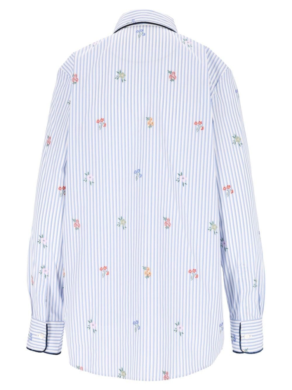Etro Women Striped Jacquard Cotton Shirt
