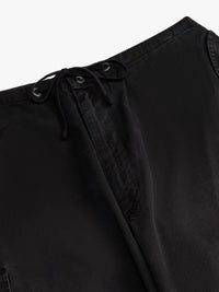 RHUDE WOMEN'S WASHED PARACHUTE PANTS BLACK