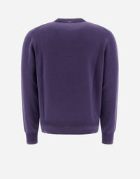 Herno Men's Star Logo Knit Purple Mg000110U-70164-4745