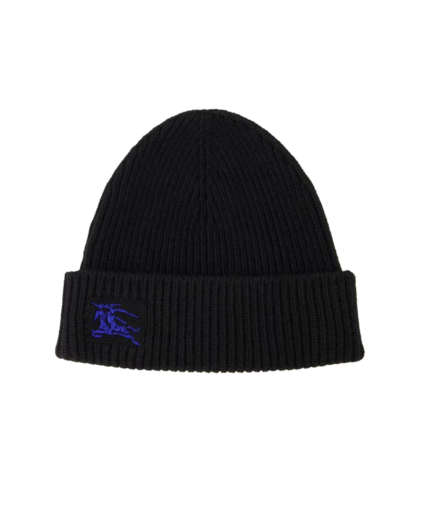 Burberry Rib Knit Beanie Hat Women Black
