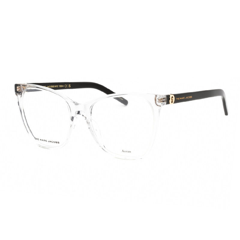Marc Jacobs Eyeglasses Square Full Rim, Transparent Grey Frame and Clear Demo Lens Lens MARC6000KB700
