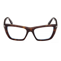 Tom Ford Tom Ford Eyeglasses Cat Eye Full Rim, Shiny Black Frame and Clear/Blue Light Block Lenses Lens FT6047-B001