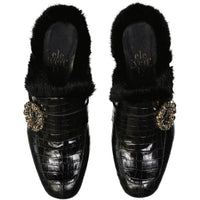 Eleventy Eleventy Leather Fur Mules Women
