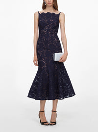 Self-Portrait Women Spiral Lace Midi Dress