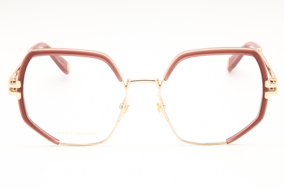 Marc Jacobs Marc Jacobs Eyeglasses Geometric Full Rim, Palladium Silver/Purple Frame and Clear Demo Lenses Lens MJ10920GME00