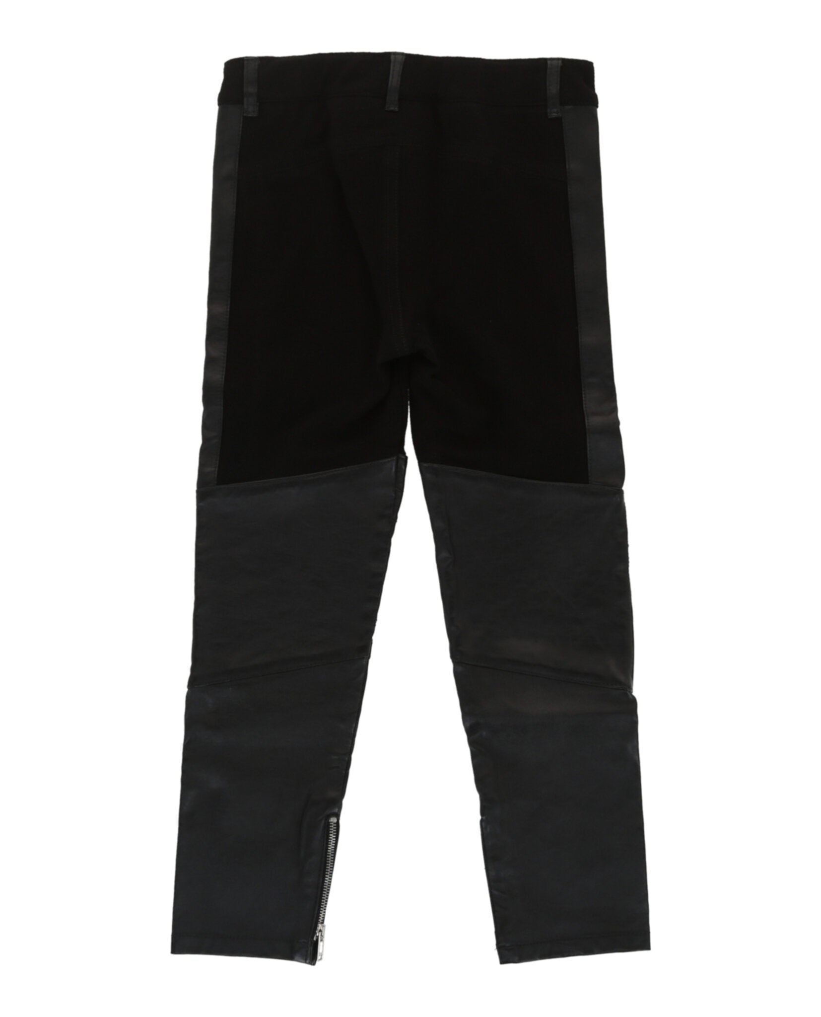 Gucci Boys Faux Leather Mixed Media Pants