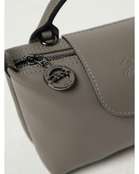 Longchamp Le Pliage Top Handle Snap Bag Women Dove Grey Mini Bags