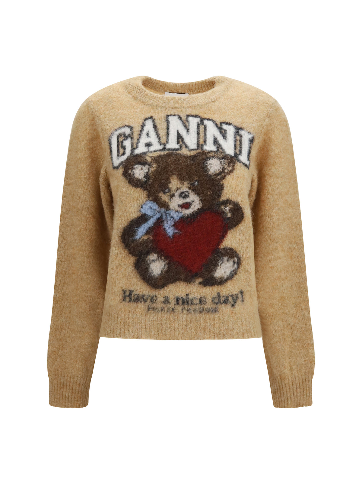 GANNI Ganni Women Alpaca Graphic Crewneck Sweater