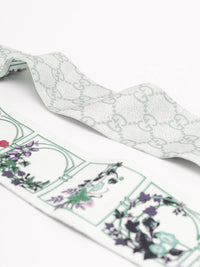 Gucci Women Printed Gg Silk Twill Jaquard Ribbon