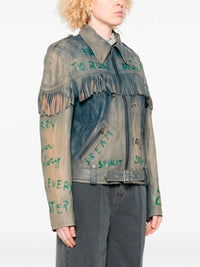 Golden Goose Women `Journey` Full Zip Jacket `Olimpia` Lettering