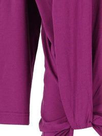 Balenciaga Women Long-Sleeve T-Shirt With Pleat Detail