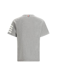 Thom Browne Men T-Shirt With Horizontal Bands