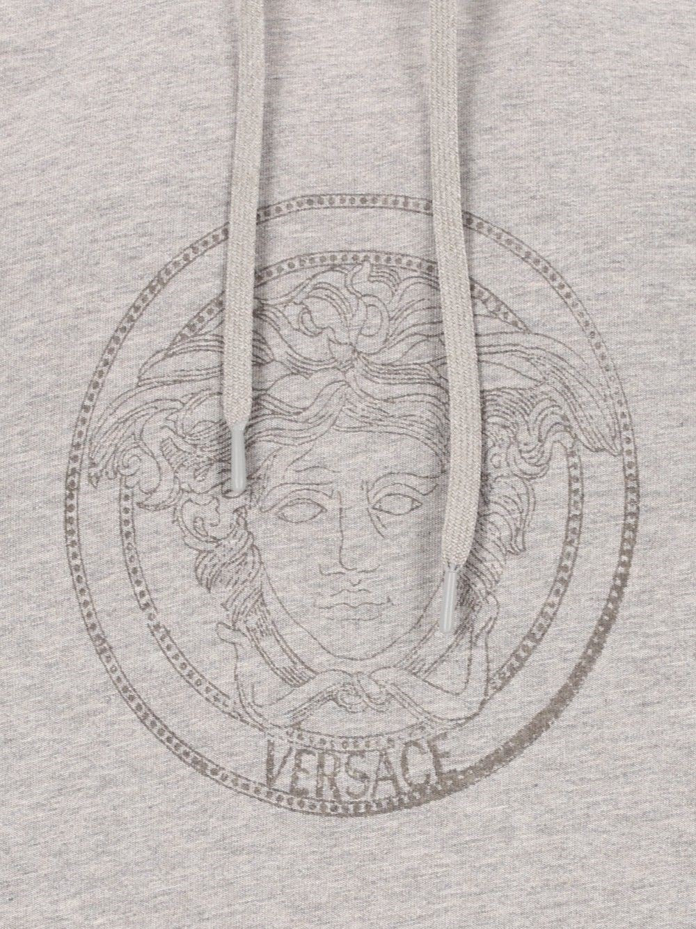 Versace Men Cotton Jersey Sweatshirt With Print