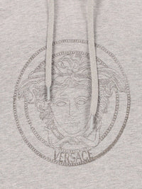 Versace Men Cotton Jersey Sweatshirt With Print