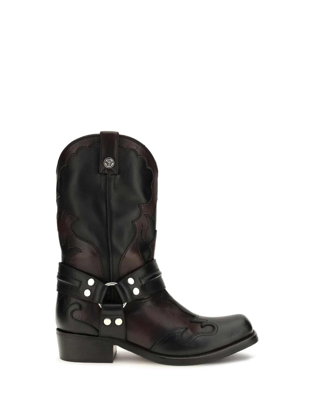 VERSACE Versace Women Sylvester Leather Cowboy Boots