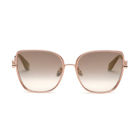 Roberto Cavalli Sunglasses Butterfly Full Rim, Shiny Copper Gold Frame and Light Brown Gradient Lens SRC079M8FCG