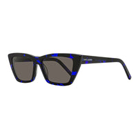 Saint Laurent Sunglasses Cat Eye Full Rim, Blue Havana Frame and Black Lens SL276MICA009