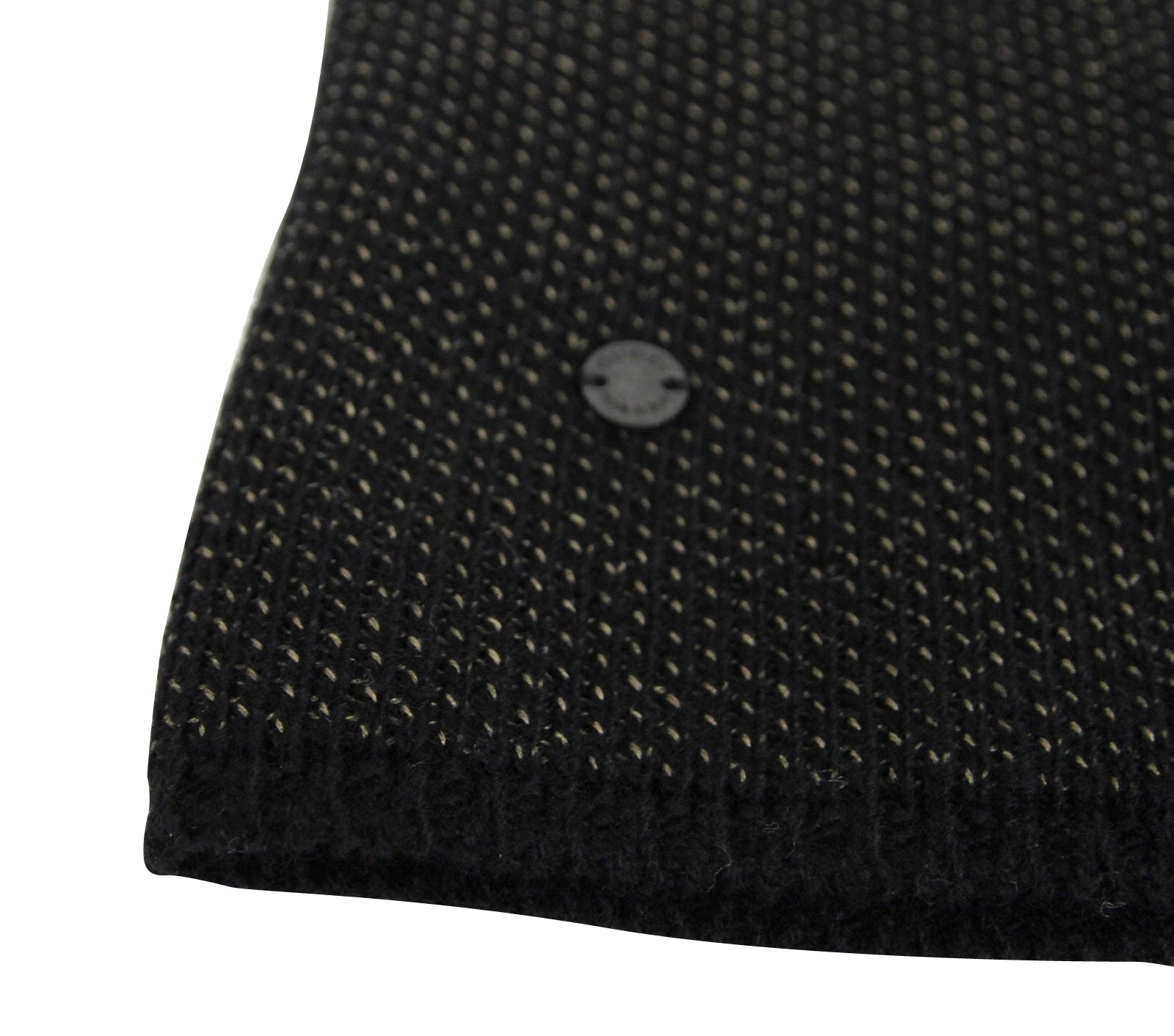 Gucci Unisex Black / Beige Wool Cashmere Cotton Knit Beanie Hat With Logo