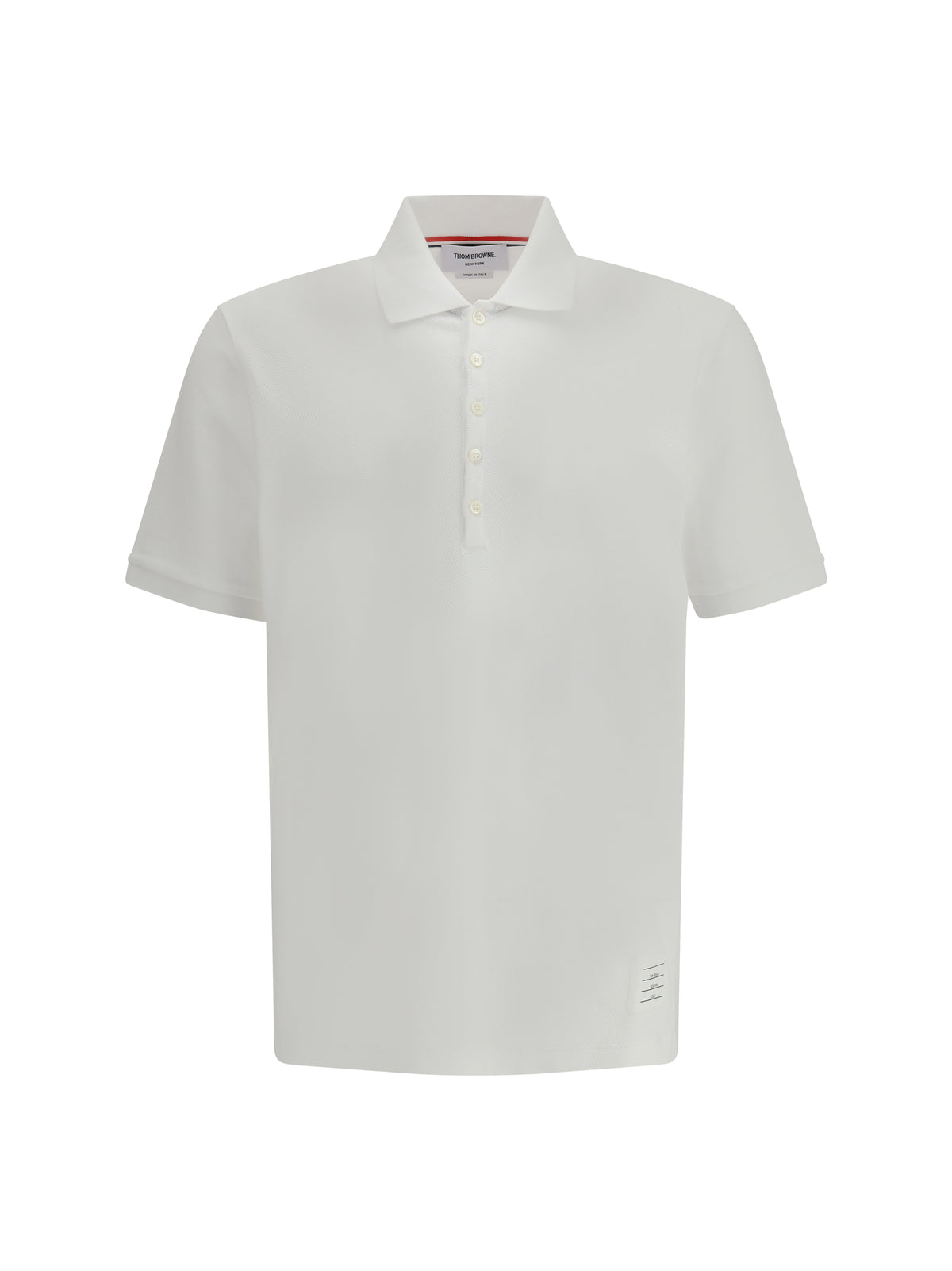 THOM BROWNE Thom Browne Men Polo Whit Iconic Bands