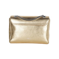 Blumarine Gold Leather Shoulder Women Women's Bag