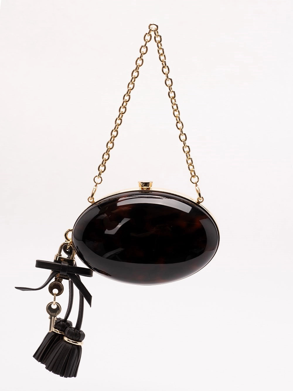 Self-Portrait Women Resin Oval Clutch