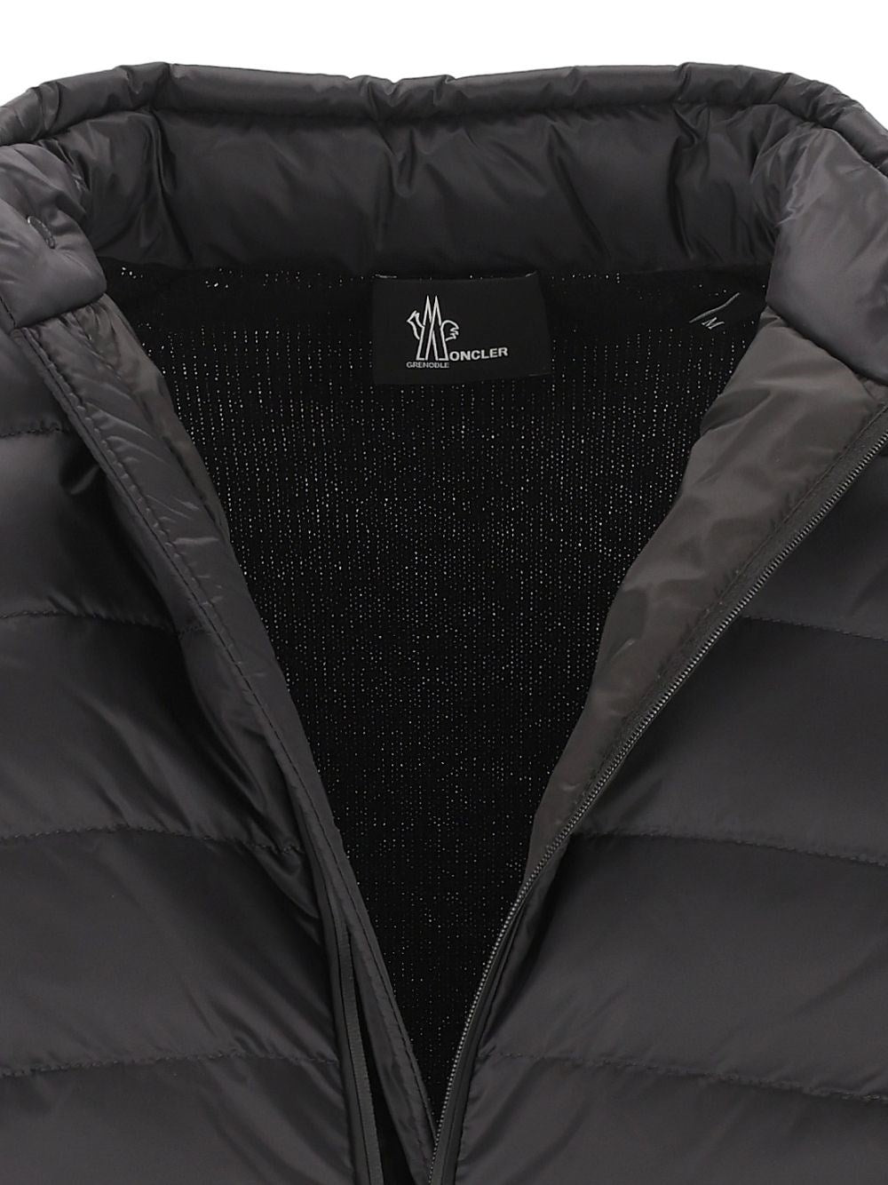 Moncler Grenoble Men Wool-Blend Zip-Up Padded Cardigan