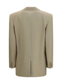 Saint Laurent Women Single-Breasted Jacket In Wool And Silk