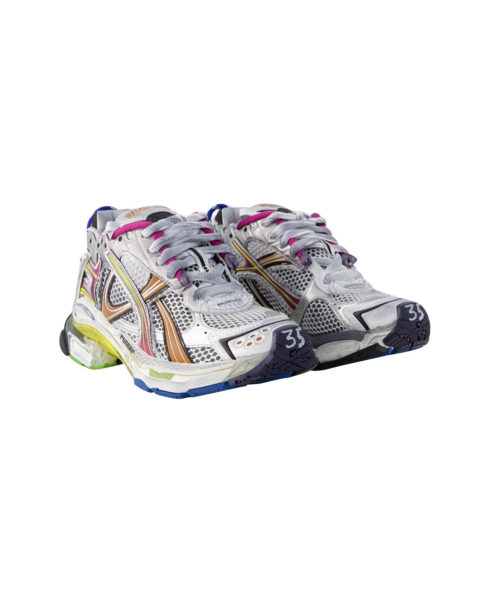 Balenciaga Runner Sneakers Distressed Design Women Multicolor