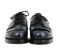 Gucci Gucci Men's Fringed Brogue Lace-Up Dark Blue Leather Shoes