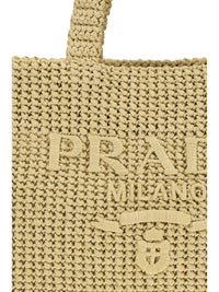 Prada Women Raffia Tote Bag