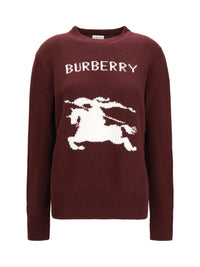 Burberry Women Cashmere And Wool Sweater With Knight Motif