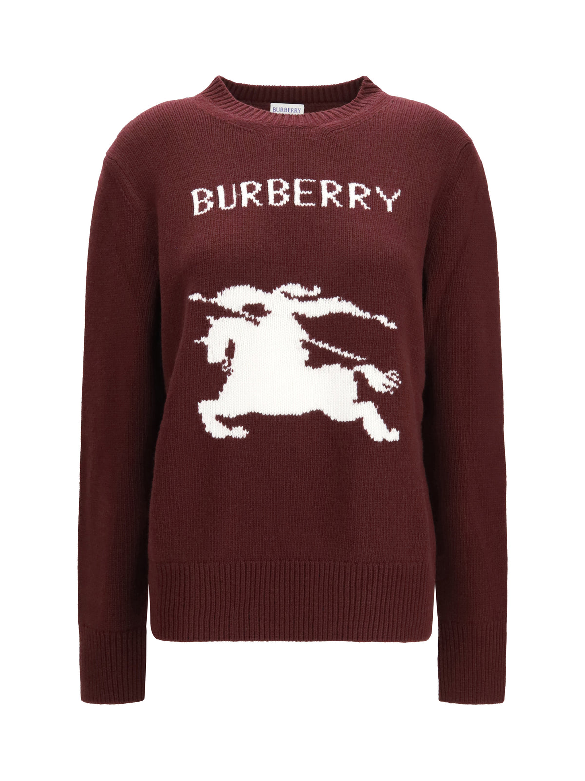 Burberry Women Cashmere And Wool Sweater With Knight Motif
