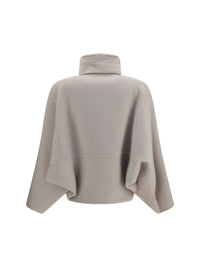 BRUNELLO CUCINELLI Brunello Cucinelli Women Double-Faced Wool And Cashmere Jacket With Detachable Shearling Insert