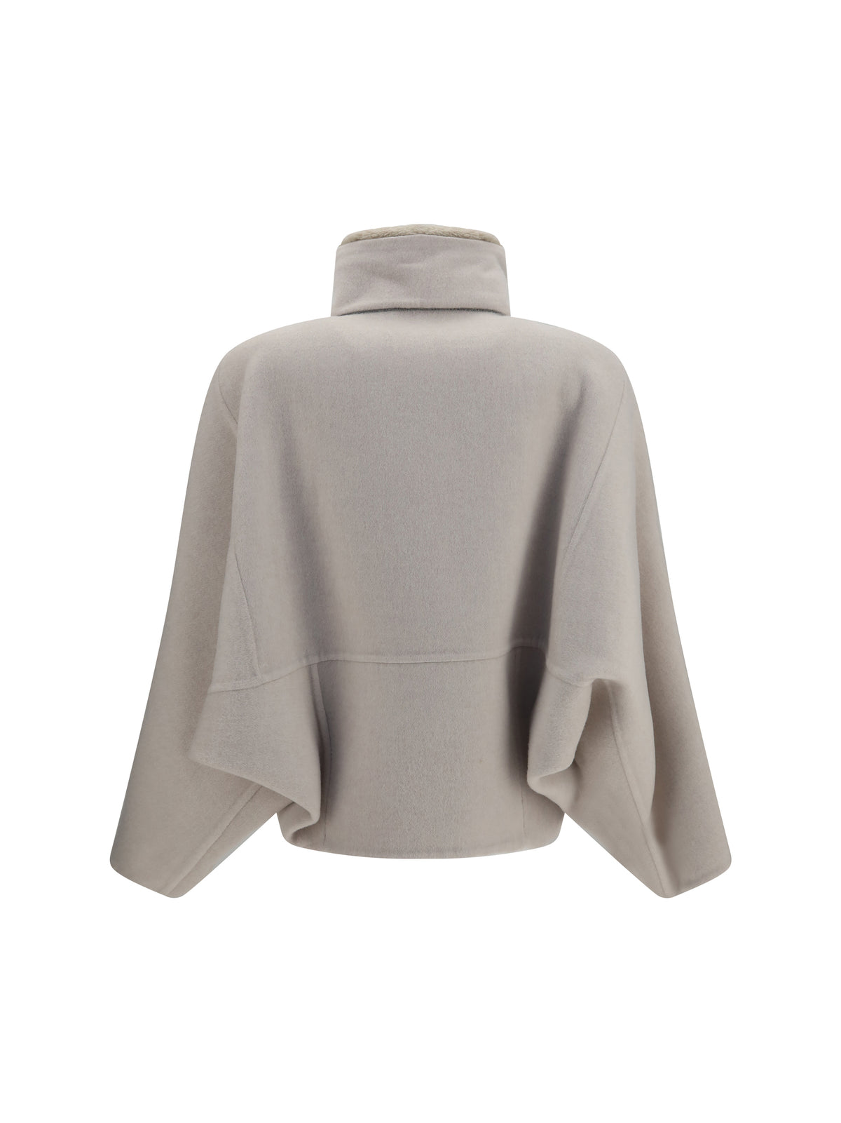 BRUNELLO CUCINELLI Brunello Cucinelli Women Double-Faced Wool And Cashmere Jacket With Detachable Shearling Insert