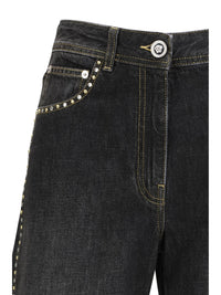 VERSACE Versace Women Straight Jeans With Studs