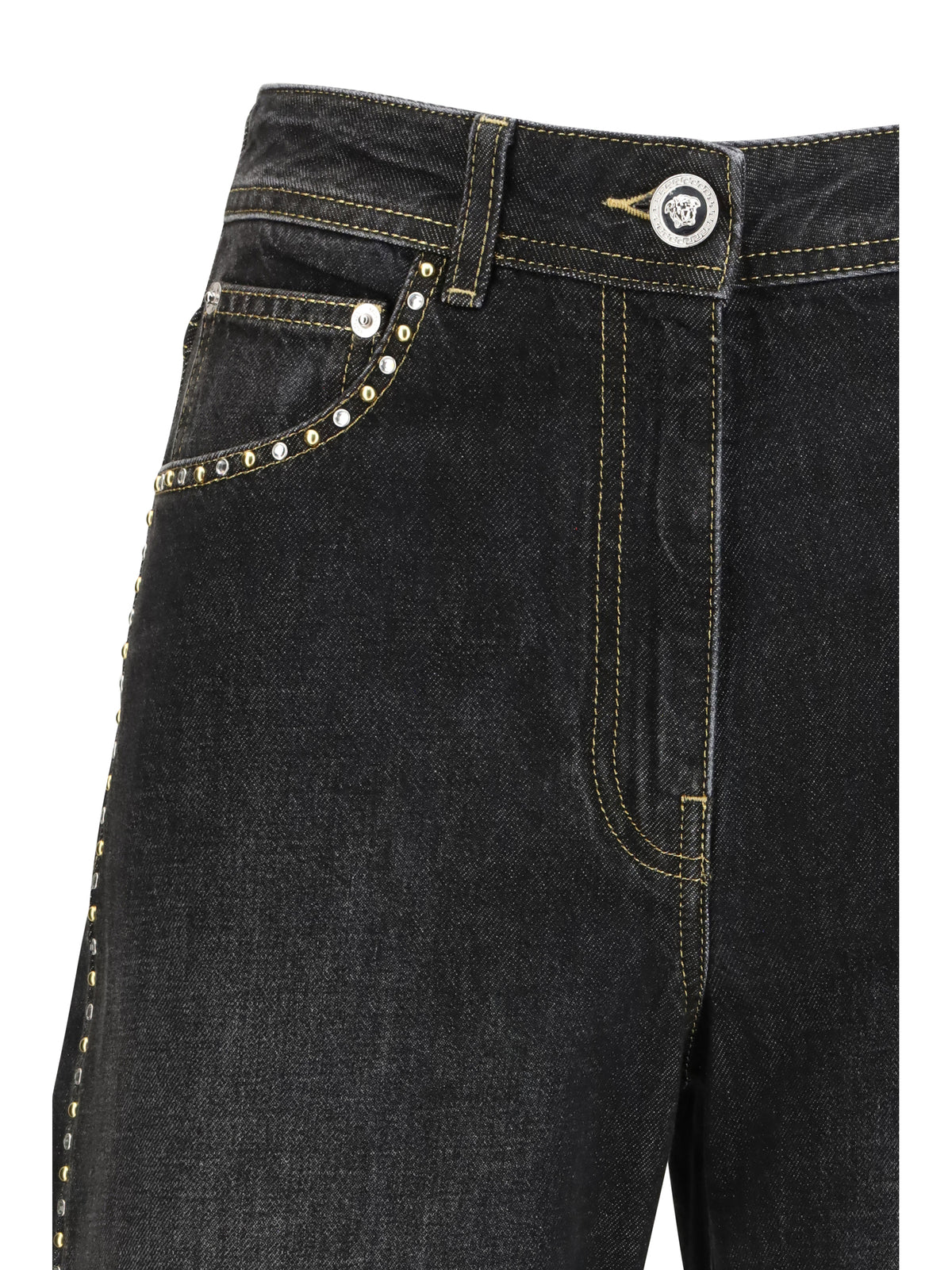 VERSACE Versace Women Straight Jeans With Studs
