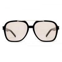 Saint Laurent Saint Laurent Sunglasses Aviator Full Rim, Black Frame and Light Yellow Lens SL545001