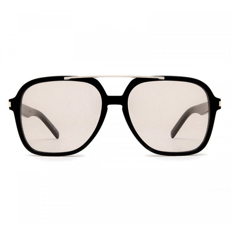 Saint Laurent Saint Laurent Sunglasses Aviator Full Rim, Black Frame and Light Yellow Lens SL545001