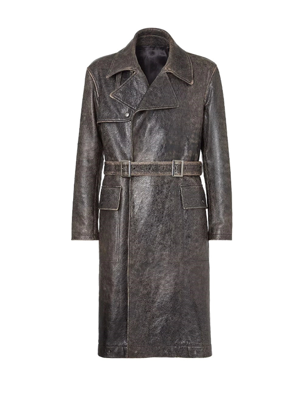 Fendi Men Leather Trench