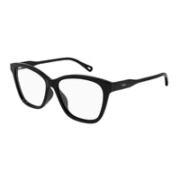 Chloe Eyeglasses Square Full Rim, Shiny Black Frame and Clear Demo Lens Lens CH0084OA001