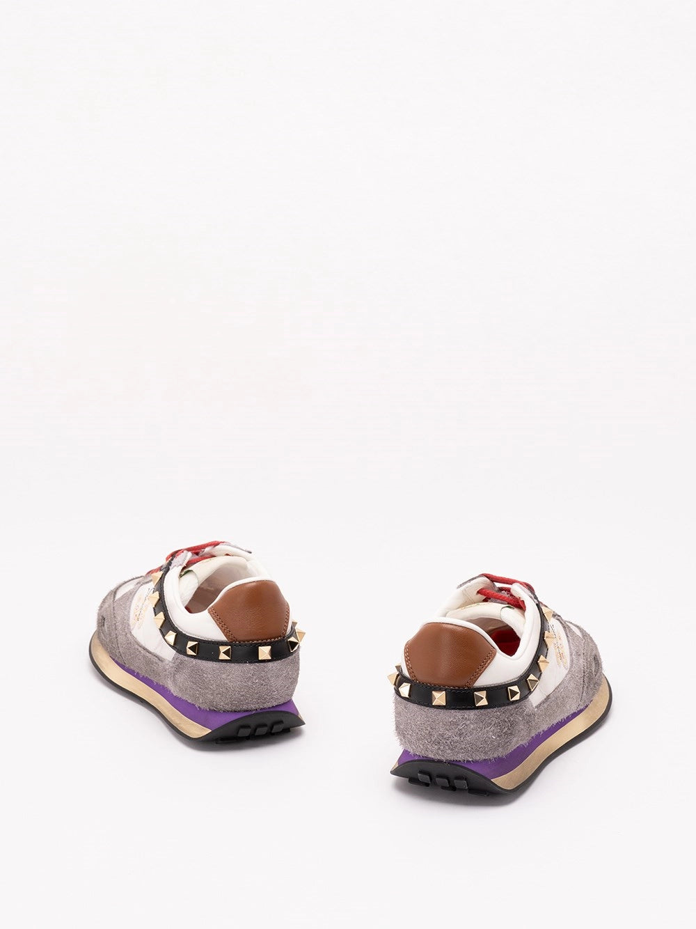 Valentino Garavani Women Stud Up Trainer With Butterfly Embroidery