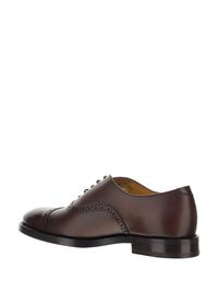 Brunello Cucinelli Polished Leather Brogue Cap-Toe Oxfords