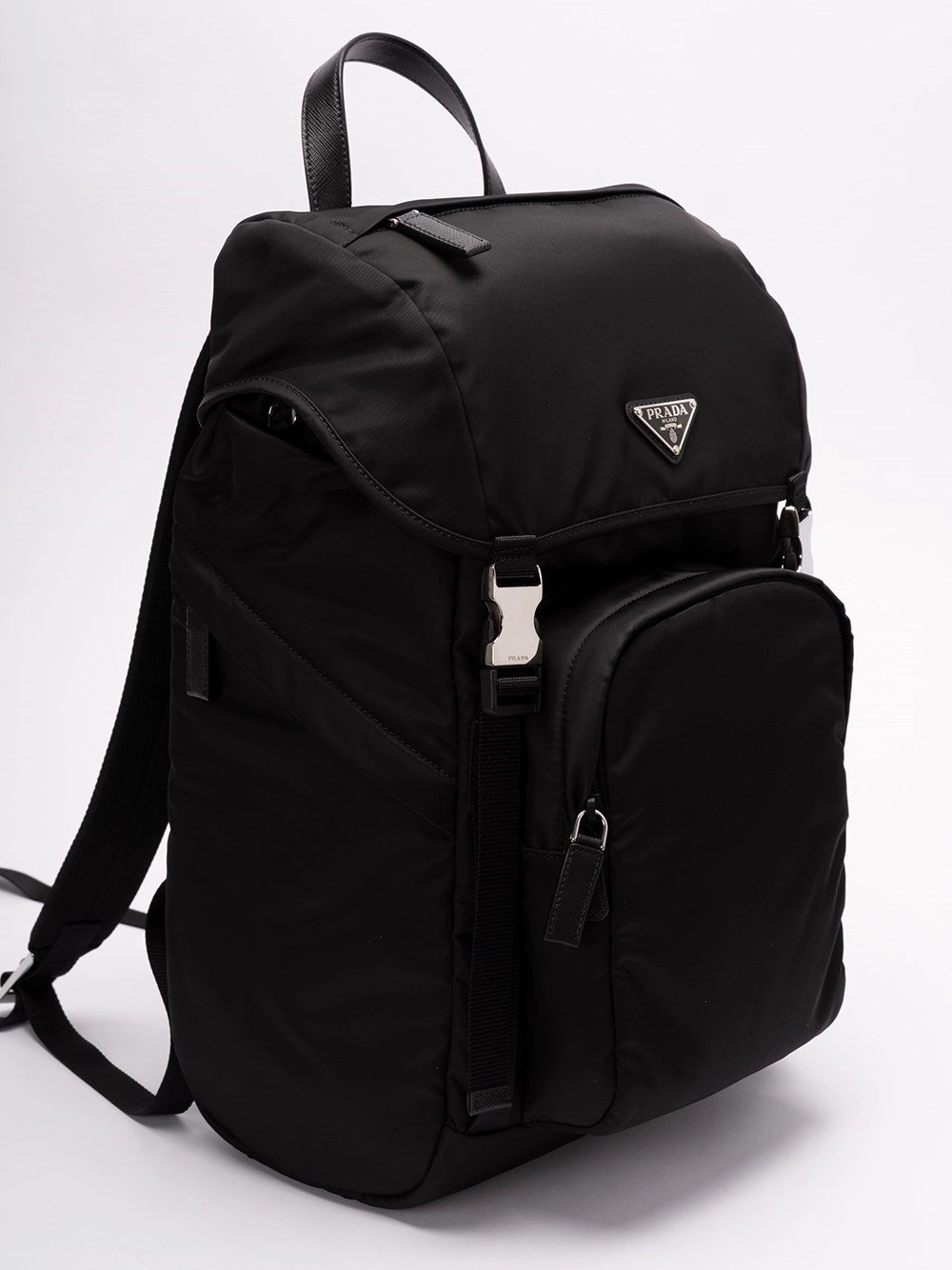 Prada Men Re-Nylon And Saffiano Leather Backpack
