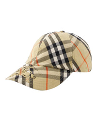 Burberry Check Print Baseball Cap Women Beige Hats One Size Beige