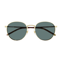 Montblanc Sunglasses Square Full Rim, Gold Frame and Green Lens MB0343SA002