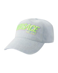 Versace Logo Baseball Cap Men Blue Hats Regular L Blue
