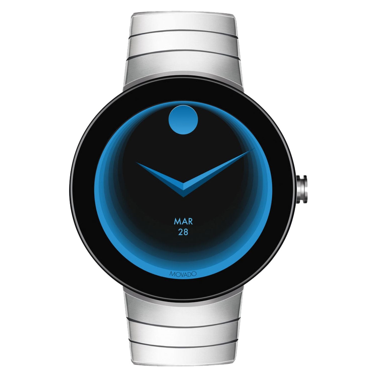 Movado Unisex's Connect Black Dial Watch - 3660017