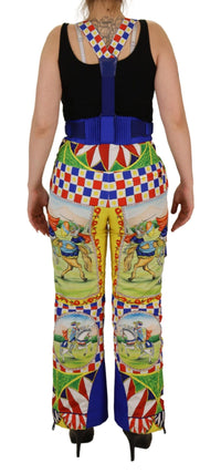 Dolce & Gabbana Multicolor Printed Snow Trouser Women's Pants