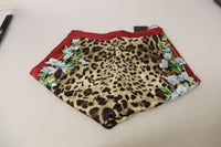 Dolce & Gabbana Multicolor Leopard Flora Printed Mid Waist Trouser Women's Pants