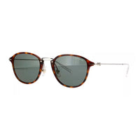 Montblanc Sunglasses Square Full Rim, Havana/Gold Frame and Green Lens MB0155S002